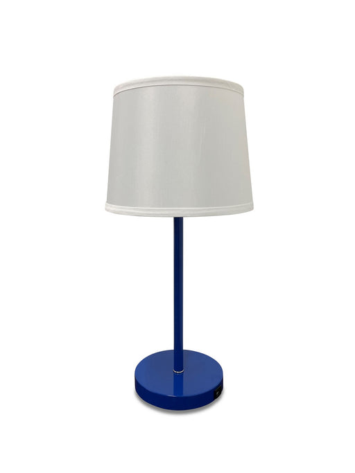 House of Troy - S550-COSN - One Light Table Lamp - Sawyer - Colbalt/Satin Nickel