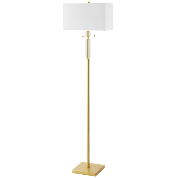 Dainolite Ltd - DM231F-AGB - Two Light Floor Lamp - Fernanda - Aged Brass