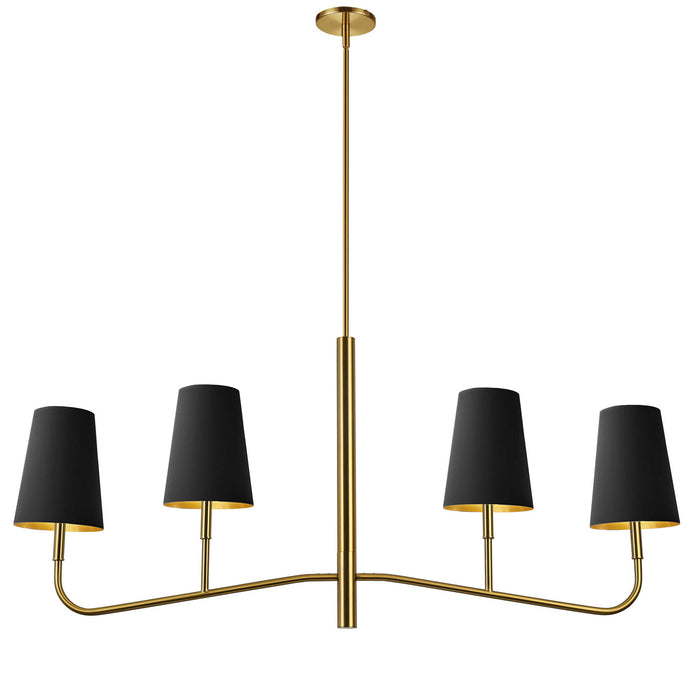 Dainolite Ltd - ELN-534HC-AGB-698 - Four Light Chandelier - Eleanor - Aged Brass