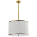 Dainolite Ltd - PRD-243P-AGB - Four Light Pendant - Prudy - White