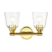 Livex Lighting - 16782-02 - Two Light Vanity Sconce - Catania - Polished Brass