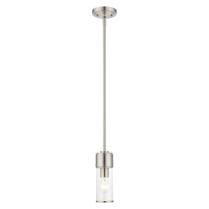 Livex Lighting - 17140-91 - One Light Mini Pendant - Quincy - Brushed Nickel
