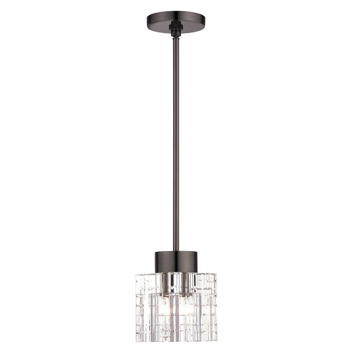Livex Lighting - 46181-46 - One Light Semi-Flush Mount - Rotterdam - Black Chrome