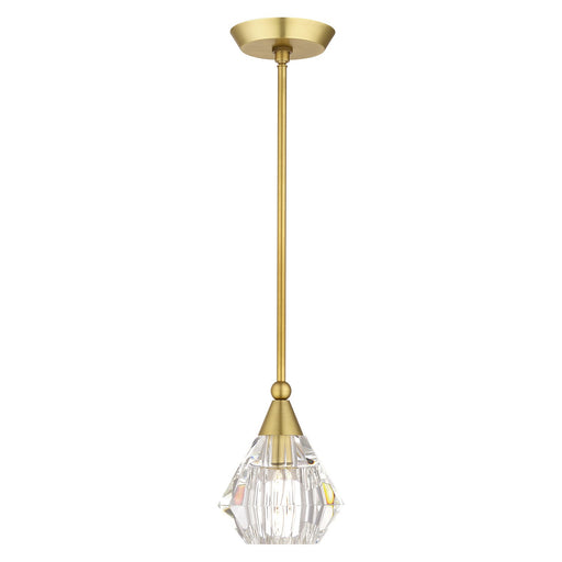 Livex Lighting - 47071-08 - One Light Pendant - Brussels - Natural Brass