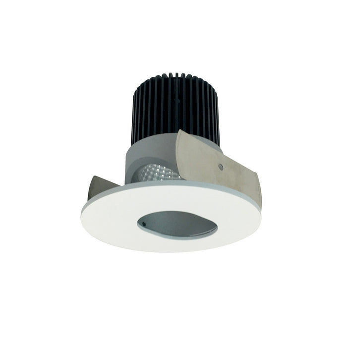 Nora Lighting - NIOB-2RSL27QHZMPW - LED Adjustable Slot Aperture - Haze Slot Aperture / Matte Powder White Flange