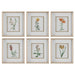 Uttermost - 32284 - Framed Prints Set/6 - Classic Botanicals - Pine Wood