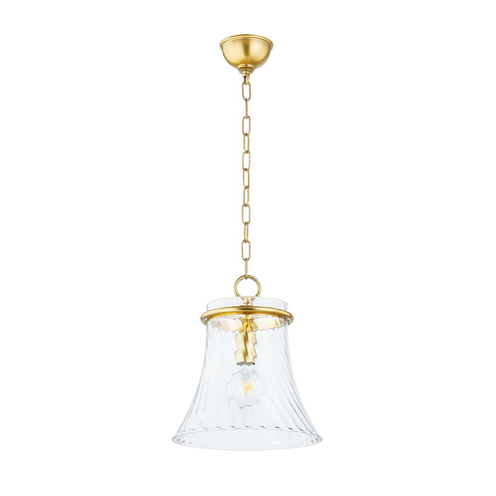 Mitzi - H824701S-AGB - One Light Pendant - Cantana - Aged Brass