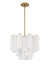 Crystorama - ADD-300-AG-WH - Four Light Chandelier - Addis - Aged Brass