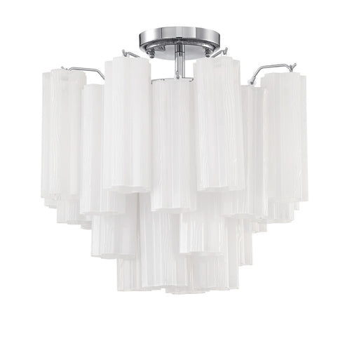 Crystorama - ADD-300-CH-WH_CEILING - Four Light Ceiling Mount - Addis - Polished Chrome