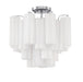Crystorama - ADD-300-CH-WH_CEILING - Four Light Ceiling Mount - Addis - Polished Chrome