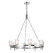 Alora - CH338836PNCC - Eight Light Chandelier - Lucian - Polished Nickel/Clear Crystal