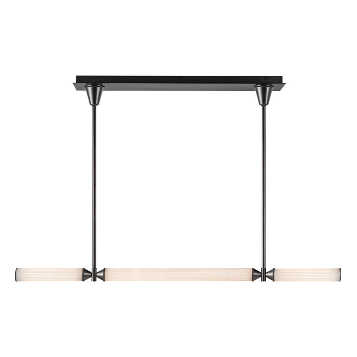 Alora - LP348148UBFR - LED Linear Pendant - Edwin - Urban Bronze/Frosted Ribbed Glass