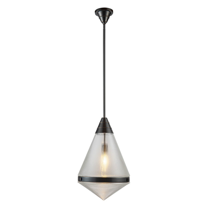 Alora - PD348022UBPG - One Light Pendant - Willard - Urban Bronze/Clear Prismatic Glass