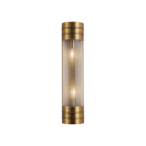 Alora - WV348218VBPG - Two Light Vanity - Willard - Vintage Brass/Clear Prismatic Glass