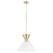 Quorum - 8119-280 - One Light Pendant - Beldar - Aged Brass W/ Clear Glass