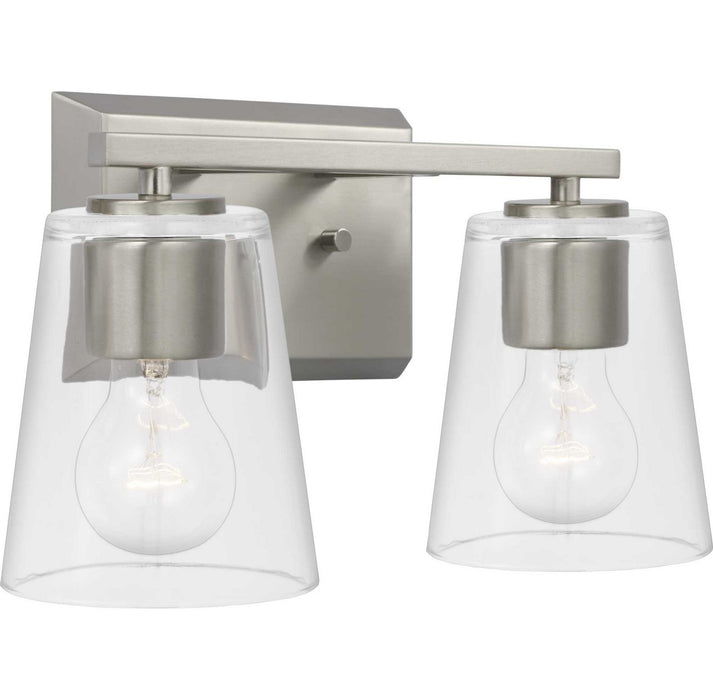 Progress Lighting - P300458-009 - Two Light Bath - Vertex - Brushed Nickel