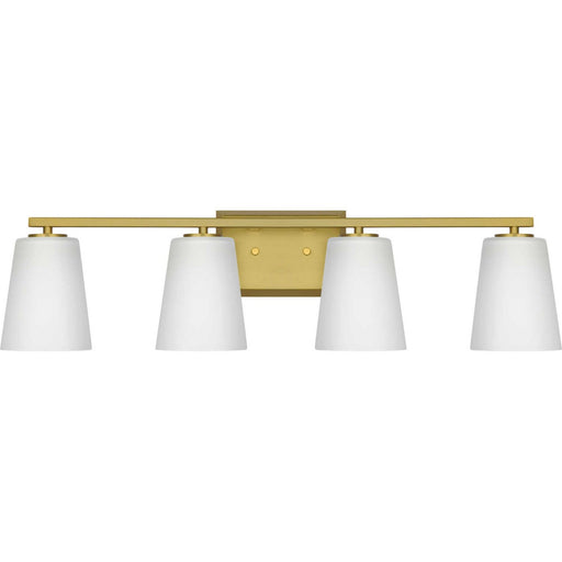 Progress Lighting - P300464-191 - Four Light Bath - Vertex - Brushed Gold