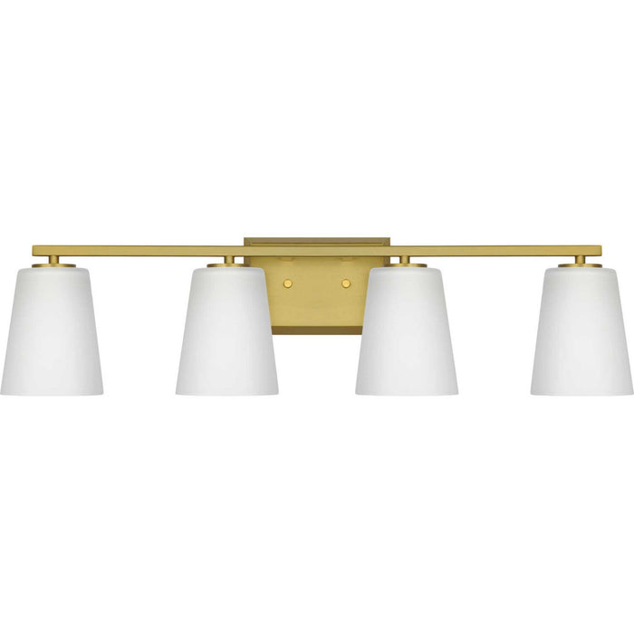 Progress Lighting - P300464-191 - Four Light Bath - Vertex - Brushed Gold