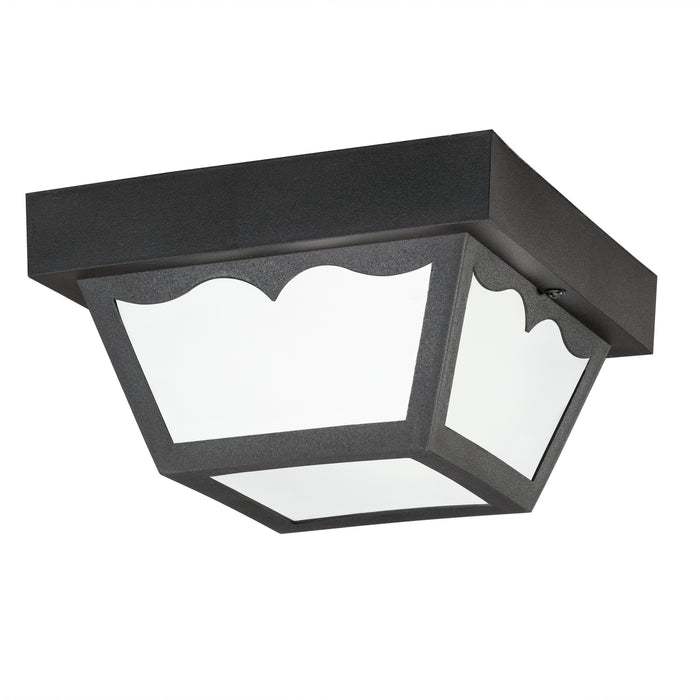 Kichler - 9320BK - One Light Outdoor Ceiling Mount - Outdoor Plastic Fixtures - Black