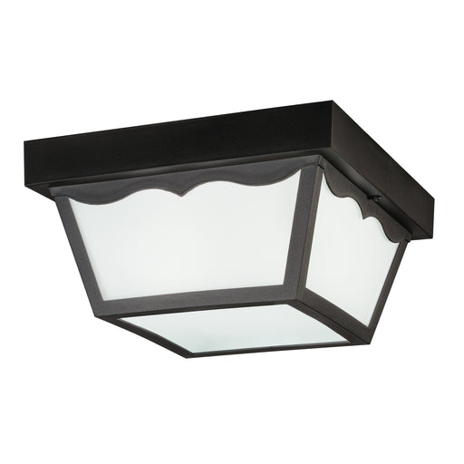 Kichler - 9322BK - Two Light Outdoor Ceiling Mount - Outdoor Plastic Fixtures - Black