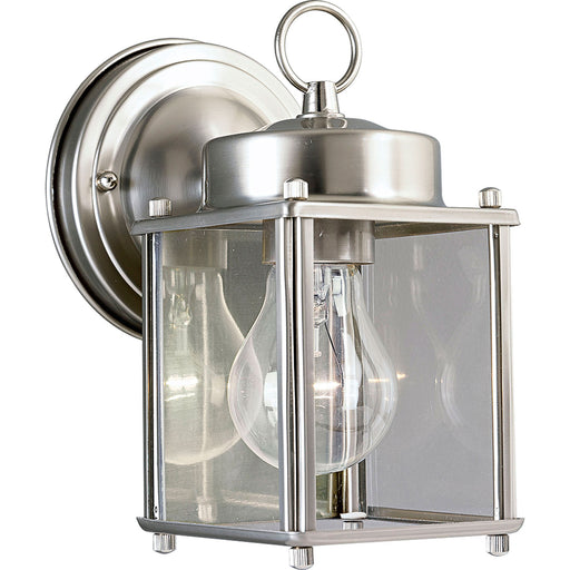 Progress Lighting - P5607-09 - One Light Wall Lantern - Flat Glass Lantern - Brushed Nickel
