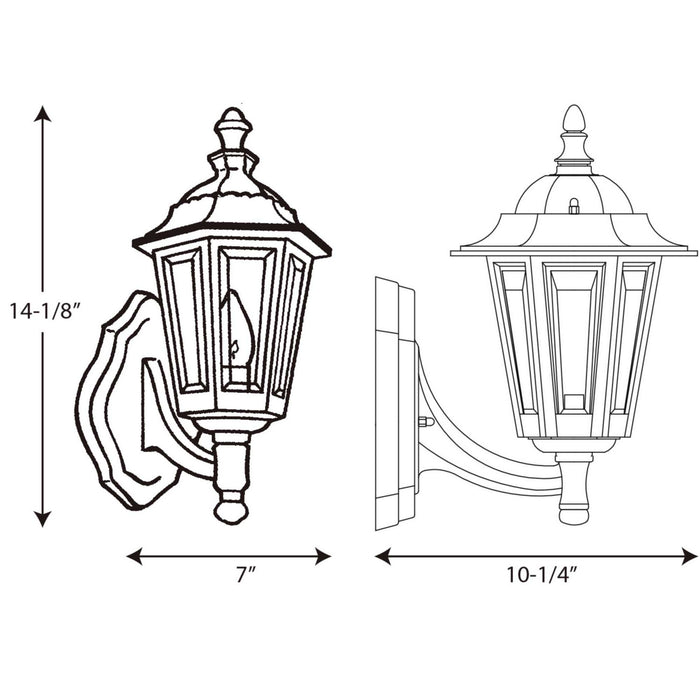 Cast Lantern Wall Lantern-Exterior-Progress Lighting-Lighting Design Store