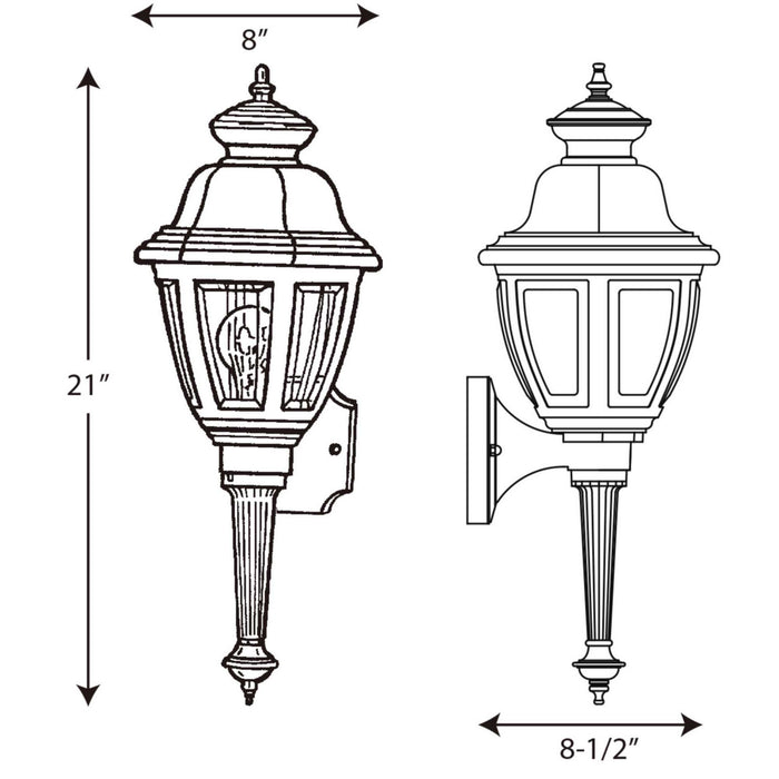One Light Wall Lantern-Utility-Progress Lighting-Lighting Design Store