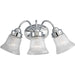 Economy Fluted Glass Bath Bracket-Bathroom Fixtures-Progress Lighting-Lighting Design Store