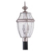 Generation Lighting - 8239-965 - Three Light Outdoor Post Lantern - Lancaster - Antique Brushed Nickel