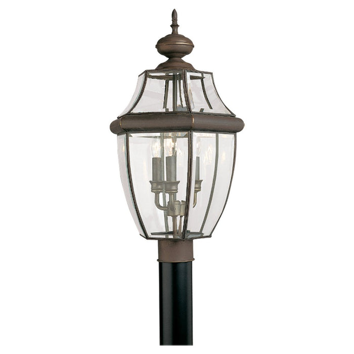 Generation Lighting - 8239-71 - Three Light Outdoor Post Lantern - Lancaster - Antique Bronze