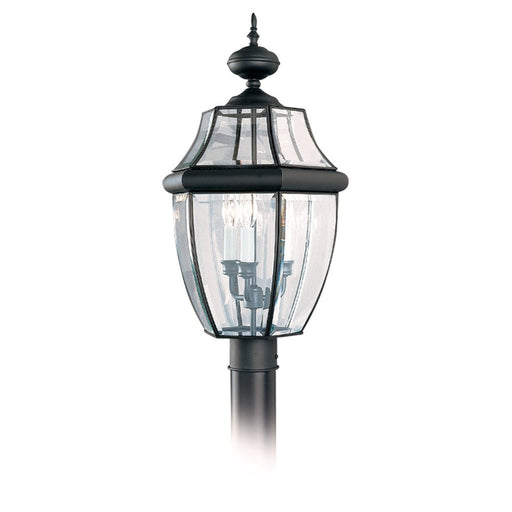 Generation Lighting - 8239-12 - Three Light Outdoor Post Lantern - Lancaster - Black