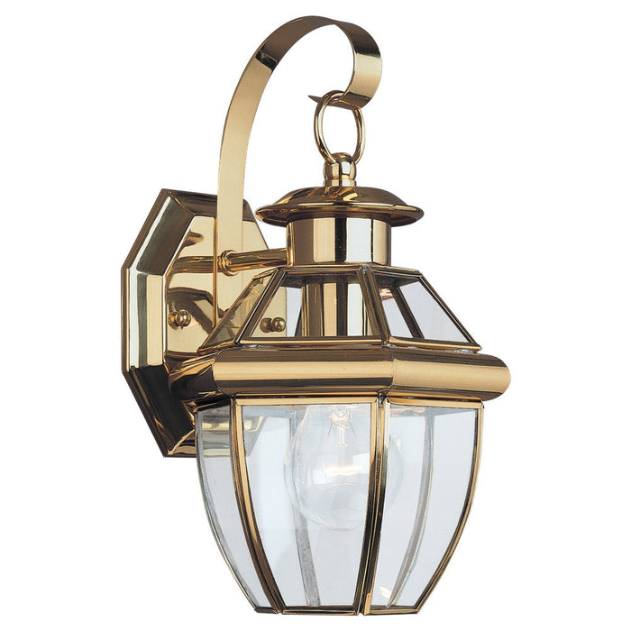 Generation Lighting - 8037-02 - One Light Outdoor Wall Lantern - Lancaster - Polished Brass