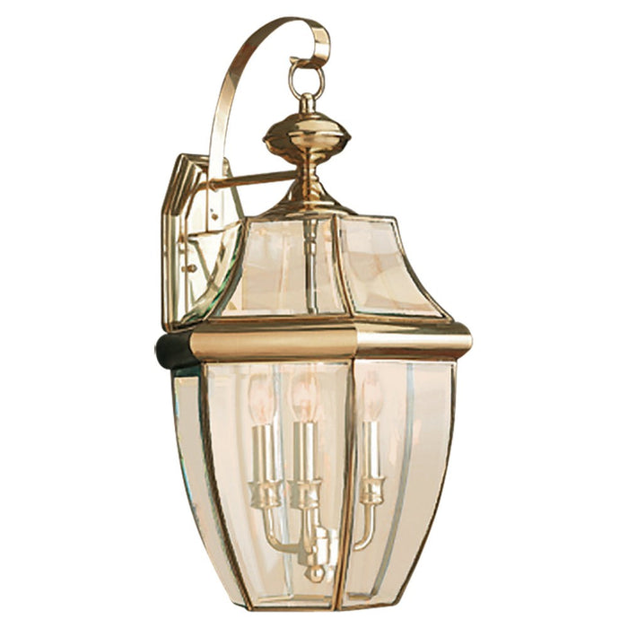 Generation Lighting - 8040-02 - Three Light Outdoor Wall Lantern - Lancaster - Polished Brass