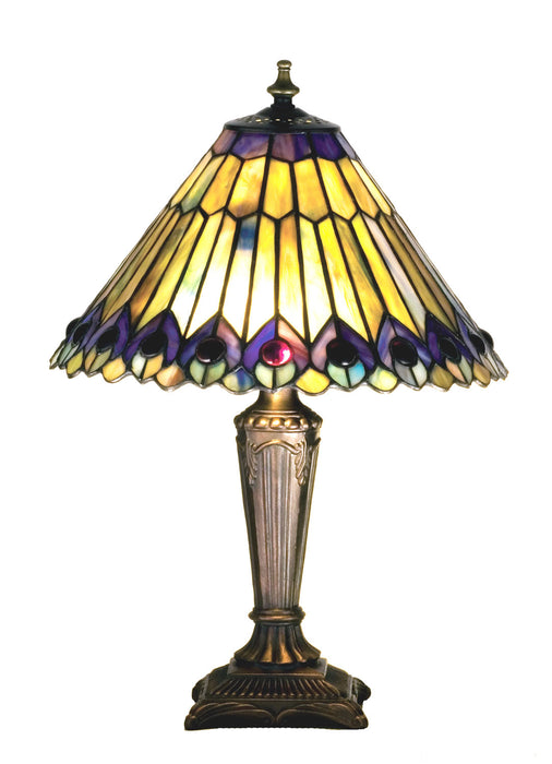 Meyda Tiffany - 27564 - One Light Accent Lamp - Tiffany Jeweled Peacock - Cafe-Noir