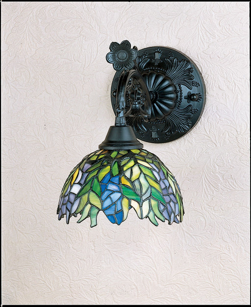 Meyda Tiffany - 27387 - One Light Wall Sconce - Tiffany Honey Locust - Lt Blue Pr Lt Green