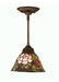 Meyda Tiffany - 48927 - One Light Mini Pendant - Tiffany Rosebush - Rust