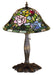 Meyda Tiffany - 26321 - One Light Table Lamp - Tiffany Rosebush - Purple/Blue Burgundy Pink Purple/Blue