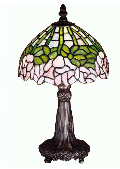 Meyda Tiffany - 30312 - One Light Mini Lamp - Tiffany Cabbage Rose - Vintage Copper