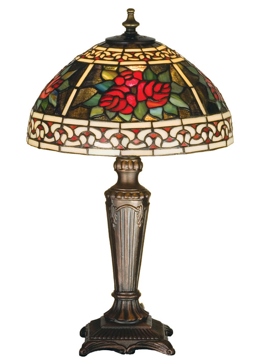 Meyda Tiffany - 37790 - One Light Accent Lamp - Roses & Scrolls - Pbnawg Flame Bai