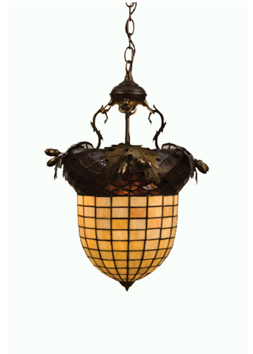 Meyda Tiffany - 51850 - One Light Pendant - Greenbriar Oak - Antique Copper