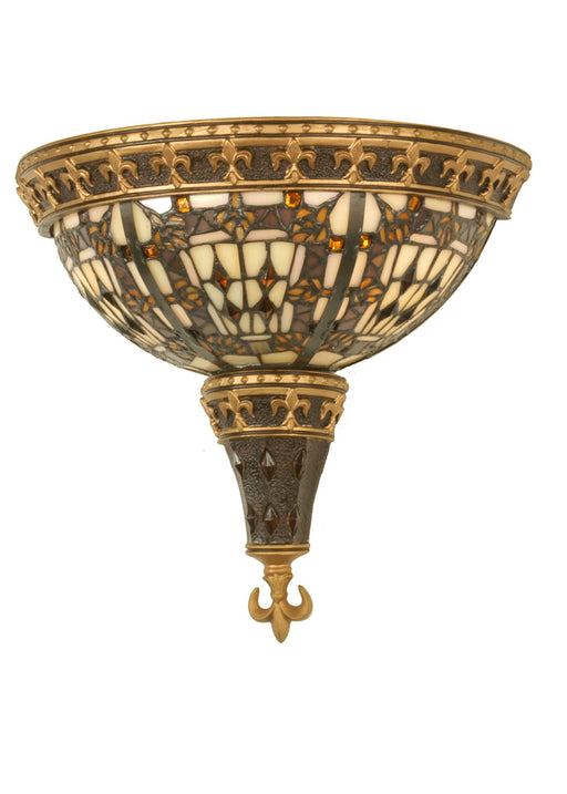 Meyda Tiffany - 50241 - Two Light Wall Sconce - Fleur-De-Lis - Antique Copper