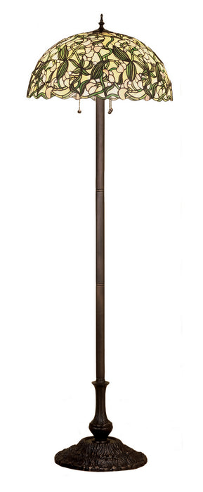 Meyda Tiffany - 48623 - Three Light Floor Lamp - Sweet Pea - Dark Roast