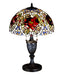 Meyda Tiffany - 26674 - Two Light Table Lamp - Renaissance Rose - Beige Burgundy Ca