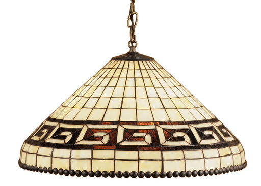Meyda Tiffany - 36935 - Three Light Pendant - Greek Key - Beige Xag