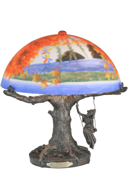 Meyda Tiffany - 32108 - Two Light Table Lamp - Maxfield Parrish - Antique Copper