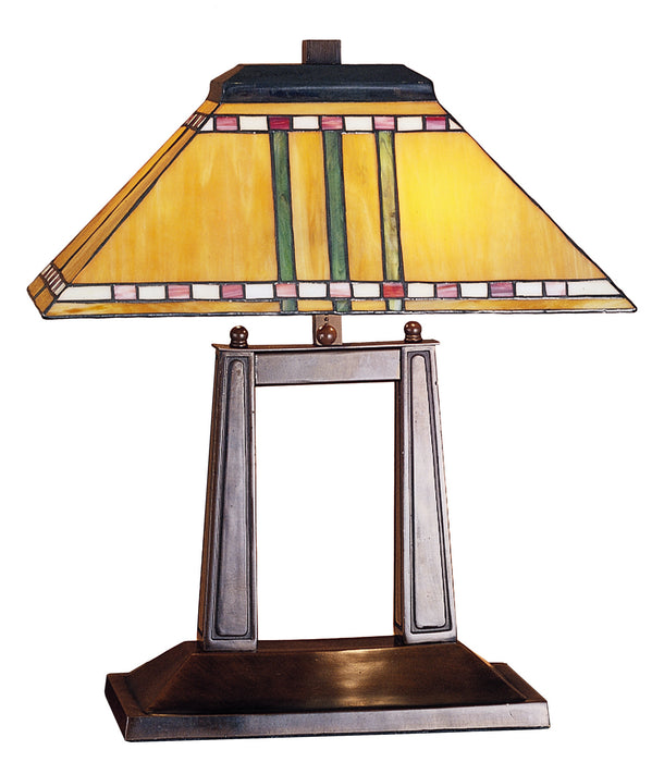 Meyda Tiffany - 26004 - Two Light Table Lamp - Prairie Corn - Ha Burgundy Beige