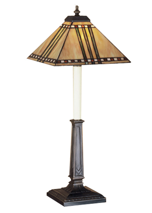 Meyda Tiffany - 47837 - One Light Buffet Lamp - Prairie Corn - Ha Burgundy Beige