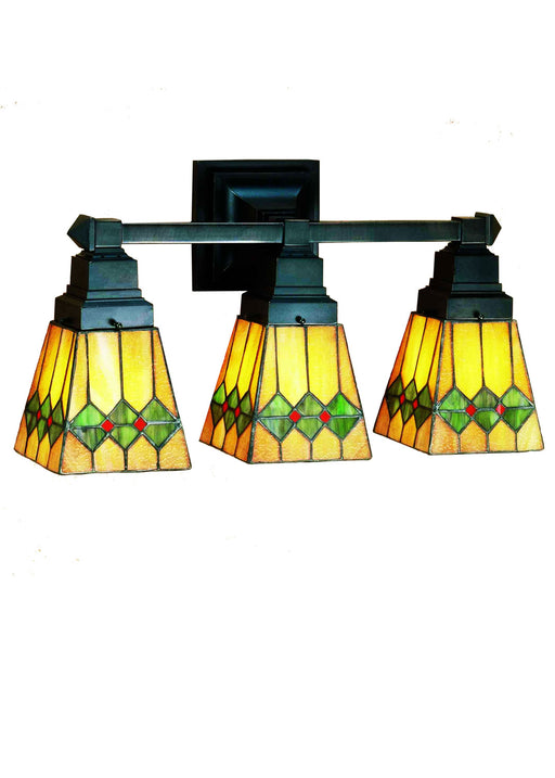 Meyda Tiffany - 48034 - Three Light Wall Sconce - Martini Mission - Ha Flame