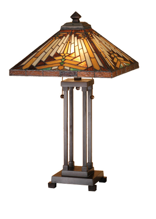 Meyda Tiffany - 66230 - Two Light Table Lamp - Nuevo - Mahogany Bronze
