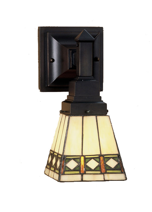 Meyda Tiffany - 48191 - One Light Wall Sconce - Diamond Band Mission - Antique Copper